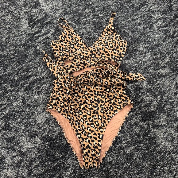 Aerie Leopard Swimsuit (S) - Picture 1 of 6